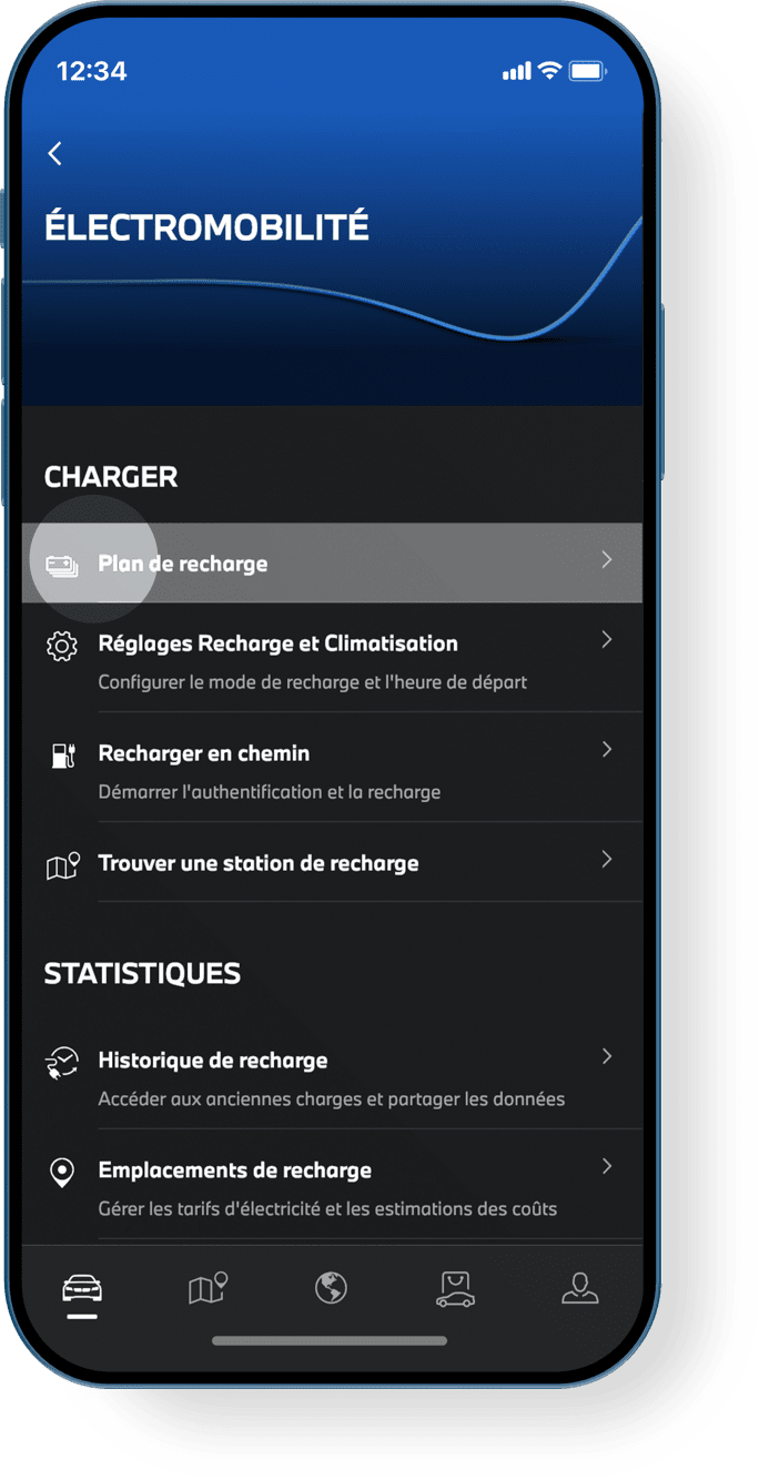 Onglet ÉLECTROMOBILITÉ