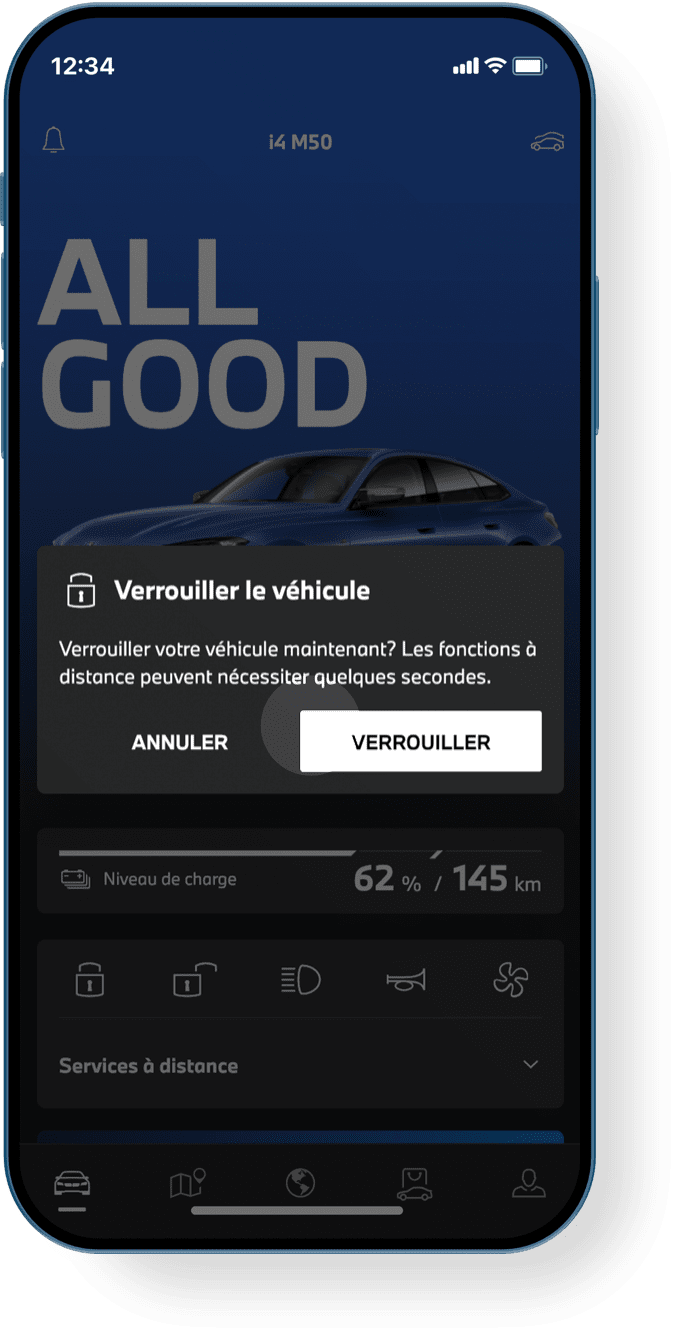 Cliquez sur la pastille voiture