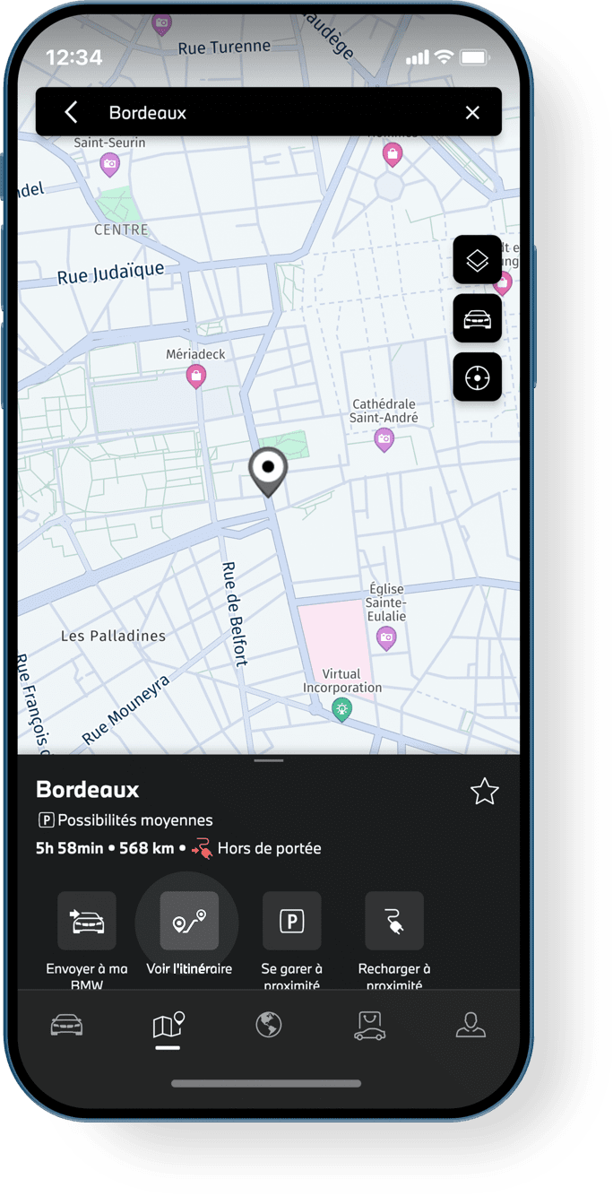 Cliquez sur « Voir l’itinéraire »